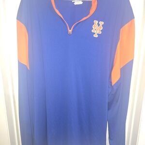 Fanatics Royal Blue & Orange New York Mets Quarter-Zip Long Sleeve